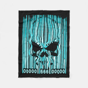 Astral Demon Barcode 666 Fleece Blanket