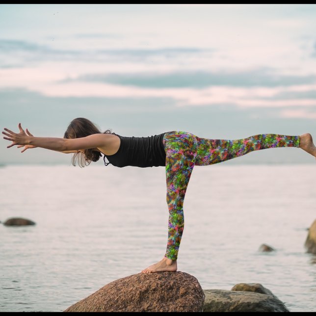 Astral Flowers Grunge Ink Leggings - Fun (Creator Uploaded)