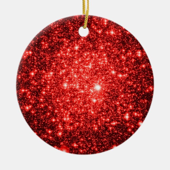 Astral Glitter Red Christmas Ornaments (Front)