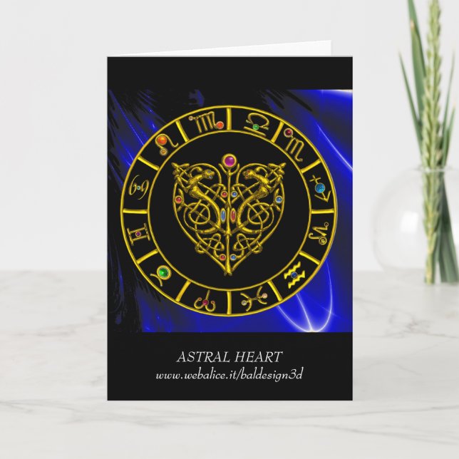ASTRAL HEART Zodiac Birthday Card (Front)