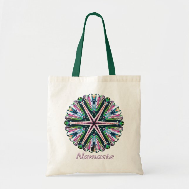 Astral Namaste Kaleidoscope Tote Bag (Front)