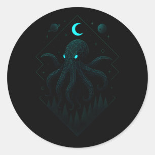 Astral Octopus - Cosmic Intelligence Classic Round Sticker