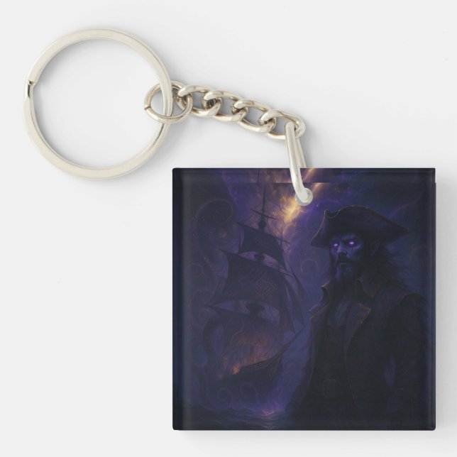 Astral Pirate in Amethyst Light Key Ring (Front)