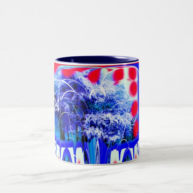 Astral travel to a parallel universe Two-Tone coffee mug (Center)