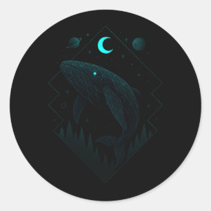 Astral Whale - Cosmic Ocean Giant Classic Round Sticker