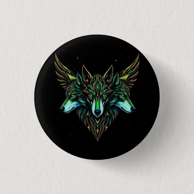 Astral Wolves 3 Cm Round Badge (Front)