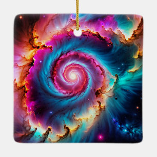 “Astralis” - Nebula and Galaxies Ceramic Ornament