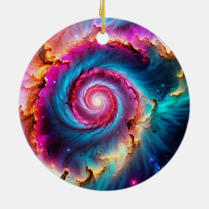 “Astralis” - Nebula and Galaxies Ceramic Tree Decoration
