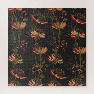 Astrantia flowers: floral vintage weave. jigsaw puzzle