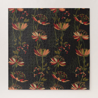 Astrantia flowers: floral vintage weave. jigsaw puzzle