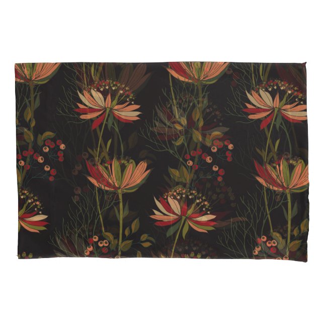 Astrantia flowers: floral vintage weave. pillowcase (Front)