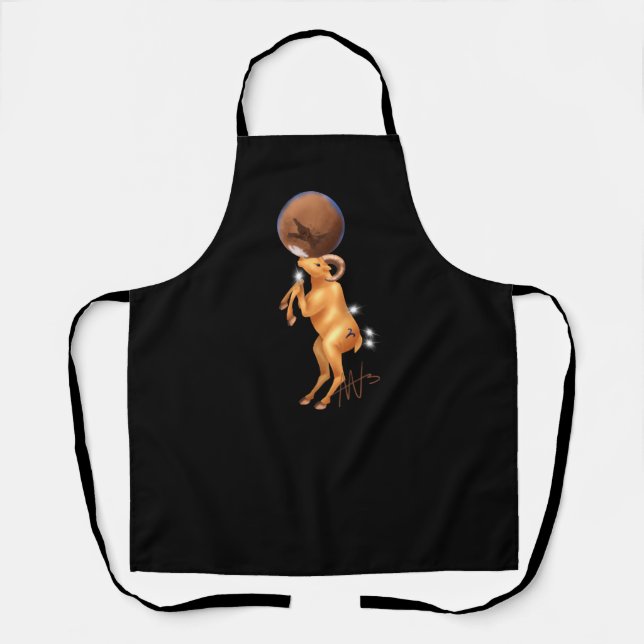 Astro Aries Mars Zodiac Apron (Front)