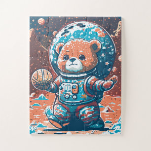 Astro Bear Basketballer Jigsaw Puzzle