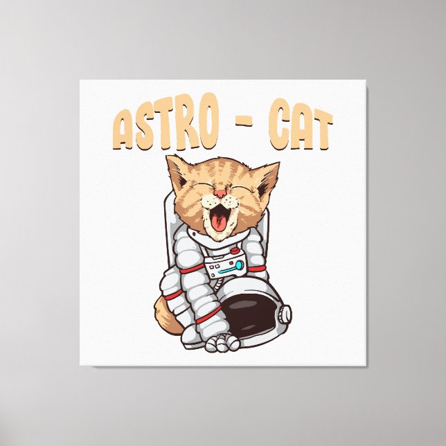 Astro Cat Canvas Print (Front)