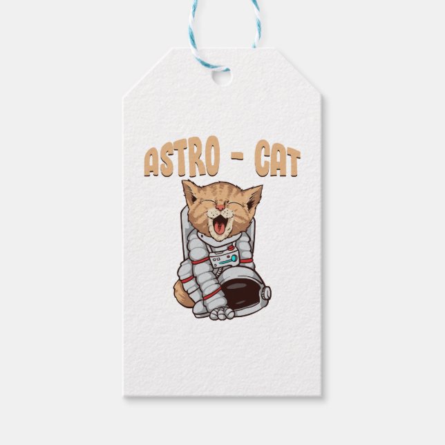 Astro Cat Gift Tags (Front)