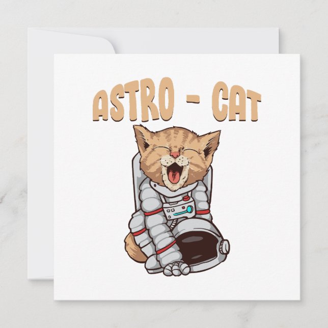 Astro Cat Invitation (Front)