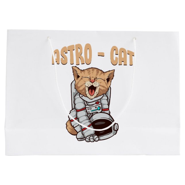 Astro Cat Large Gift Bag (Back)