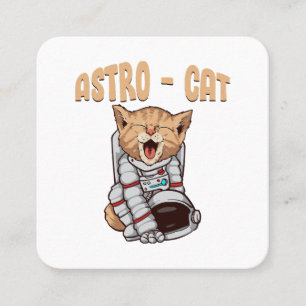 Astro Cat Square Business Card