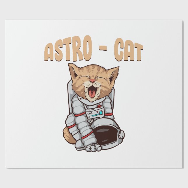 Astro Cat Wrapping Paper (Flat)
