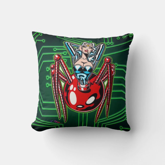 Astro Creeps™: Madam Mechanism™ Cushion (Front)