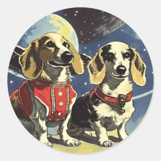 Astro Dachshund Stickers