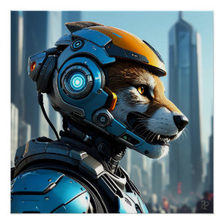 Astro Fox Poster