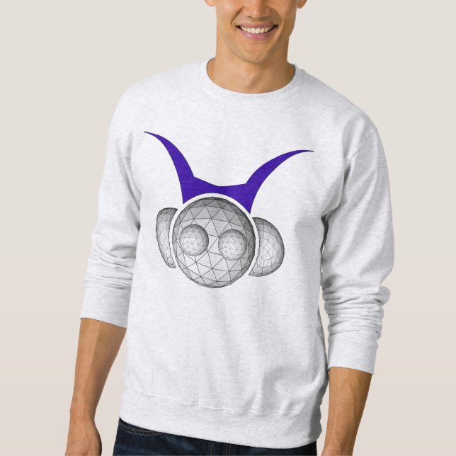 ASTRO HEAD buckminster fuller with back print Sweatshirt (Front)