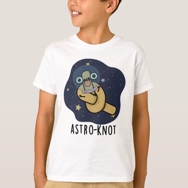 Astro-knot Funny Astronaut Pun  T-Shirt (Front)