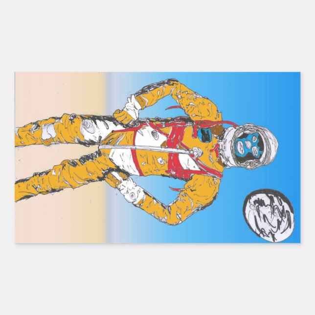 Astro Lucha Rectangular Sticker (Front)