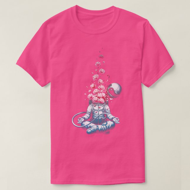 Astro Meditation Roses T-Shirt (Design Front)