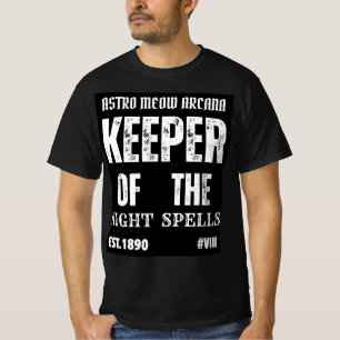 Astro Meow Arcana Keeper Of The Night Spells Vinta T-Shirt