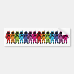 Astro Rainbow Bumper Sticker