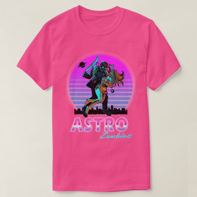 Astro Zombies Vapour Wave Transparent Background T-Shirt (Design Front)