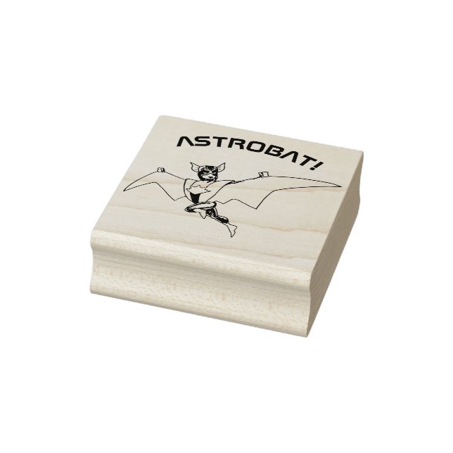 ASTROBAT! Bat Super Hero Rubber Stamp (Stamp)