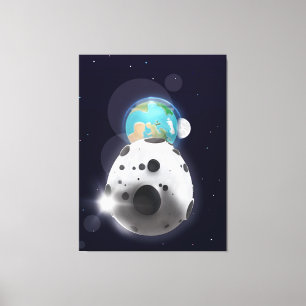 Astroid impact the Planet Earth! Canvas Print