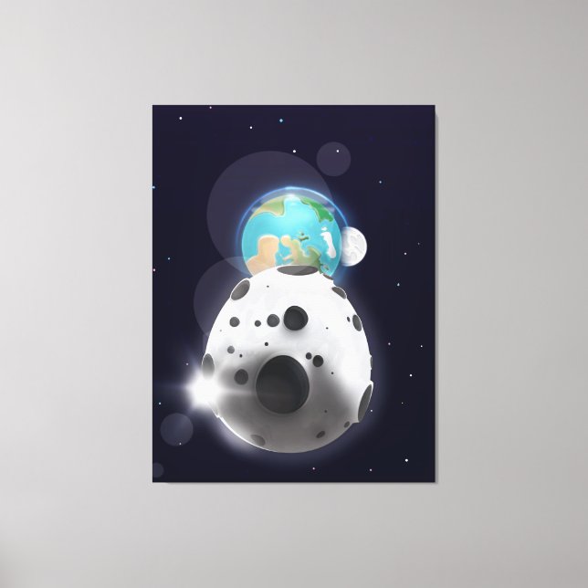 Astroid impact the Planet Earth! Canvas Print (Front)