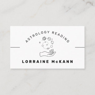 Astrologer Business Card: Minimalist Astrology Re Card