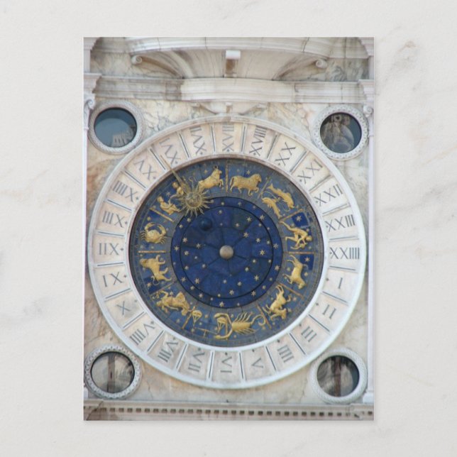 Astrological Clock,  Piazza San Marco, Venice Postcard (Front)