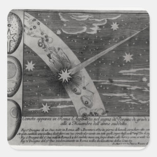 Astrological diagram of the comet square sticker