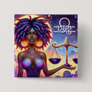 Astrological Horoscope Sign Libra Zodiac   15 Cm Square Badge