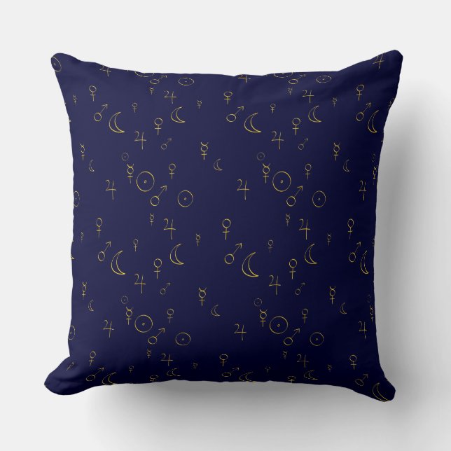 Astrological Planetary Pattern Cushion (Front)