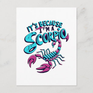 Astrological Scorpio Vibes Vintage Zodiac Sign Enclosure Card