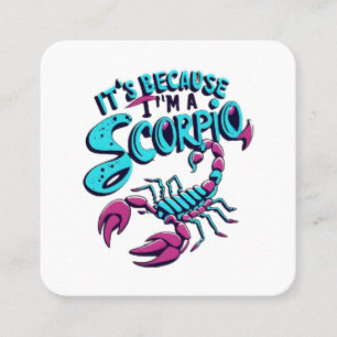 Astrological Scorpio Vibes Vintage Zodiac Sign Square Business Card