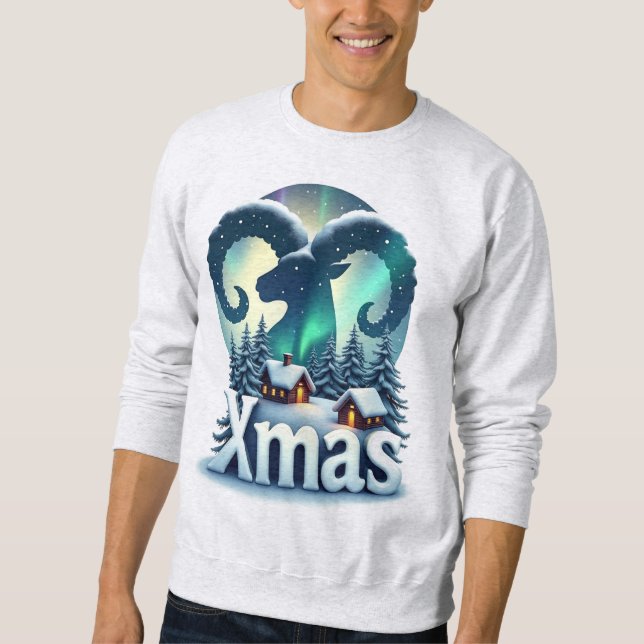 Astrological Sign Aries| Xmas Celebration Sweatshirt (Front)