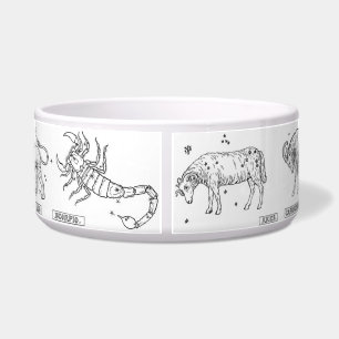 Astrological Signs Pet Bowl