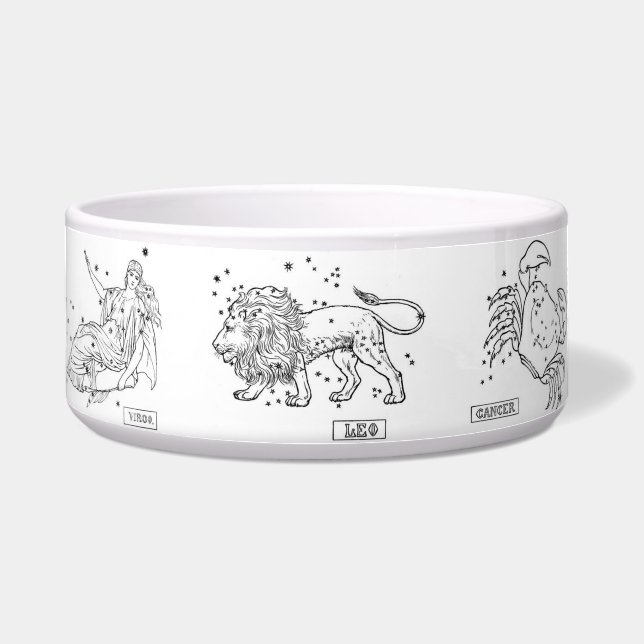Astrological Signs Pet Bowl (Front)
