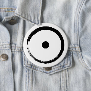 Astrological Sun Sign - Buddhism Zen Circle 1 10 Cm Round Badge
