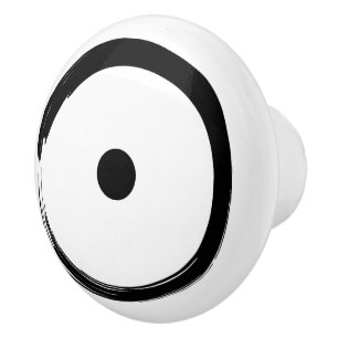 Astrological Sun Sign - Buddhism Zen Circle 1 Ceramic Knob