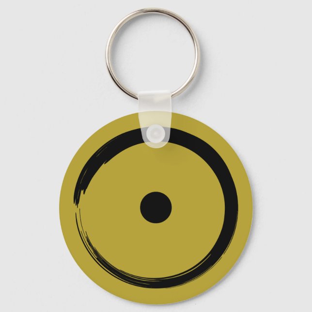 Astrological Sun Sign - Buddhism Zen Circle 1 Key Ring (Front)