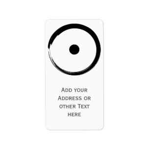 Astrological Sun Sign - Buddhism Zen Circle 1 Label